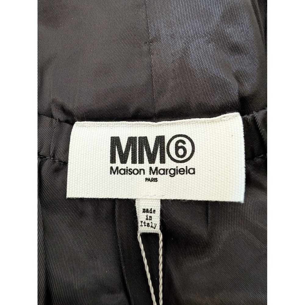 MM6 Maison Margiela Leather Wrap Skirt Black‎ Button Detail Midi Skirt Sz 42 NWT - Picture 7 of 12